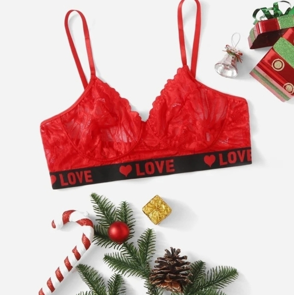 Other - RED ROMANTIC LOVE BRALETTE